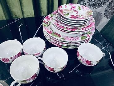 cay dasi satisi: Çay dəsti, rəng - Çəhrayı — 3