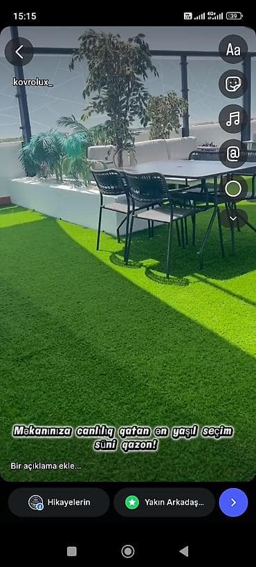 sunu gul: ✨ Keyfiyyətli süni qazon satışda! ✨ Həyət, balkon, bağça, obyekt və — 2