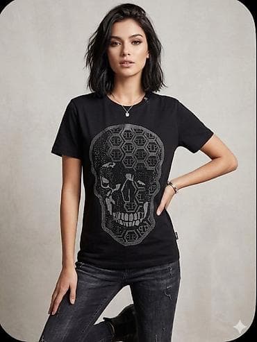 philip plein: Philipp Plein Homme qısaqoll t‑şört оригинал есть баркод - Rəng — 1