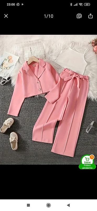 15-16 yaş arası qız uşağı üçün kostyum. Təzədir, heç geyinilməyib