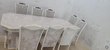 stullar islenmis: Qonaq otağı üçün, İşlənmiş, Açılmayan, 8 stul — 4