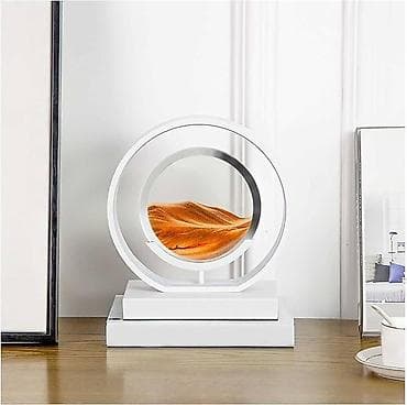 Sandıqlar: LED işıqlı qum saatı (qum mənzərə lampası) - Dizayn: Dairəvi çərçivə — 2