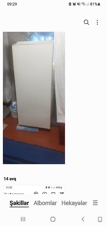 ventilator satisi: Ağ rəngli, təkqapılı soyuducu. Klassik şaquli dizayn, üstdən menteşəli — 1
