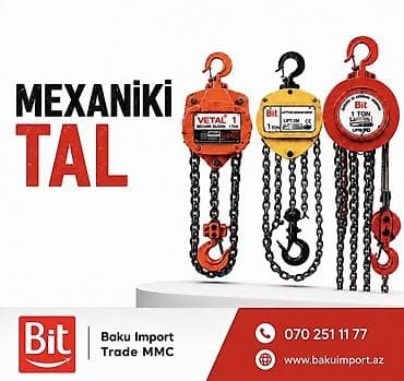 pol eskisi: Mexaniki tal – 1 ton qaldırma qabiliyyətli zəncirli əl talı — 1