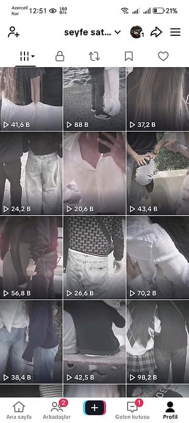 Məhsul: TikTok hesabı satlər 25 m reyak alıcıya edrim oljax