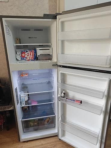 Soyuducular: İşlənmiş 2 qapılı LG Soyuducu Satılır, rəng - Boz, Dispenserli — 5