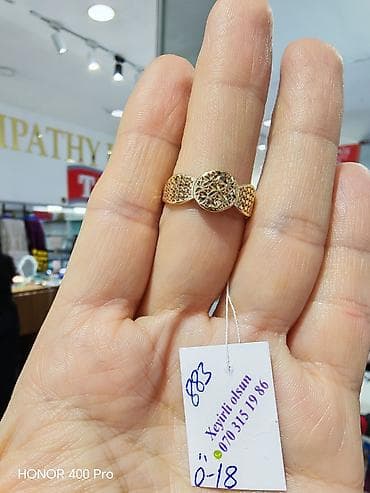 Çantalar: Üzük, Sarı qızıl, 585 Əyar, Qaşsız — 2