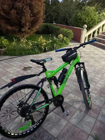 1 yaşdan yuxarı uşaqlar üçün velosipedlər: İşlənmiş Dağ velosipedi Toba, 26", sürətlərin sayı: 10, Ünvandan götürmə — 5