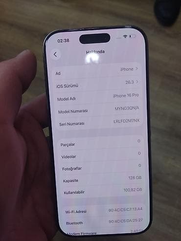 iphone 11 pro duos: IPhone 16 Pro, Gümüşü, Face ID — 5