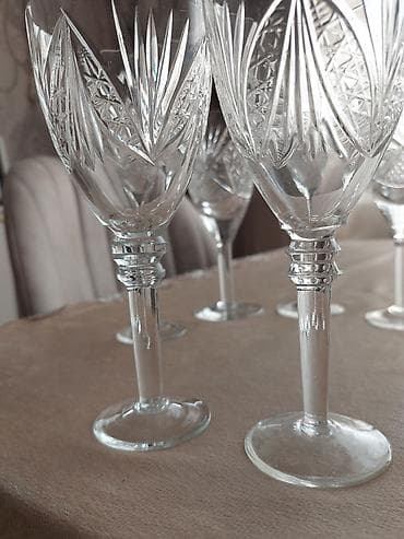 Qədəhlər, rəng - Ağ, Şüşə, 12 ədədli dəst, 200 ml