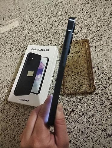 mikrafon şur: Samsung Galaxy A55, 256 GB, rəng - Qara, Barmaq izi — 5