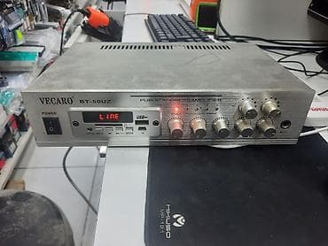 bluetooth mikrofon: VECARO BT-50UZ Public Address Amplifier - Güc və idarəetmə: Ön — 2