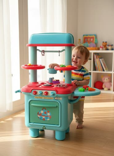 hündür uşaq krossovkaları: Кухня для ребёнка.игрушка — 1