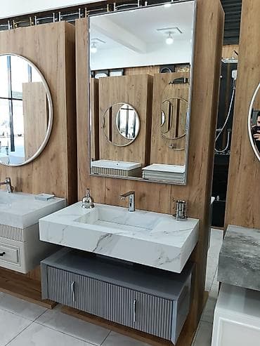 Dekorativ divar panelləri: Məhsul: Hamam üçün müasir lavabo dəstləri (asılqan modullu) — 2