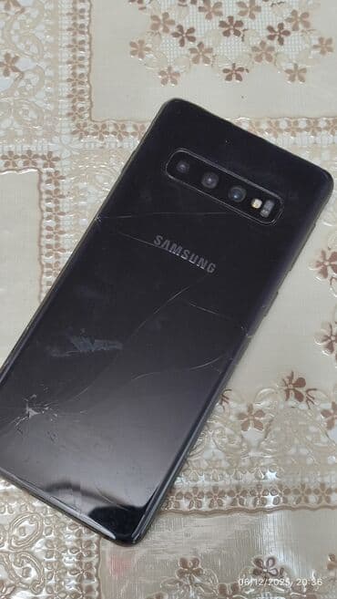 ikinci el samsung s21: Samsung Galaxy S10, 128 GB, rəng - Qara, Qırıq — 2