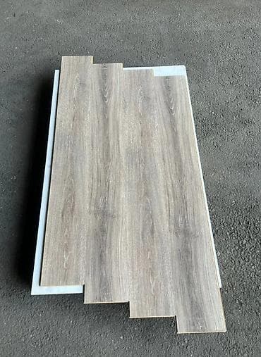 Laminat: Laminat döşəmə panelləri – boz-qəhvəyi ağac naxışlı - Material — 1