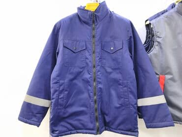 Svitşotlar: Mavi rəngdə iş gödəkçəsi - Material: sıx toxumalı, küləyə davamlı üst — 1