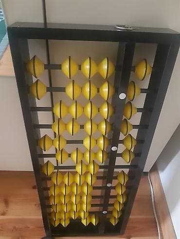 taxta lovhə: Böyük ölçülü klassik abakus (sayma çərçivəsi) - Material: bərk taxta — 2