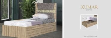 Продукты питания: Новый, Односпальная кровать, С подъемным механизмом, С матрасом, Без выдвижных ящиков — 1