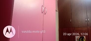 taxt altı: İkiqapılı divar şkafı – çəhrayı - Material: laminat/MDF tipli lövhə - — 2