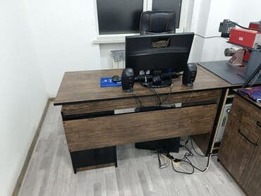 çay: Ofis mebel dəsti – kompüter masası, dolab, iş masası, çay masası — 2