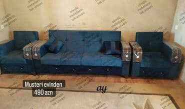 madeyra divanlar: Yeni, Künc divan, 2 kreslo, Bazalı, Açılan — 1