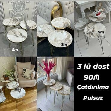 stul ev ucun: Qonaq otağı üçün, Açılmayan, Dördbucaq masa, 4 stul — 42