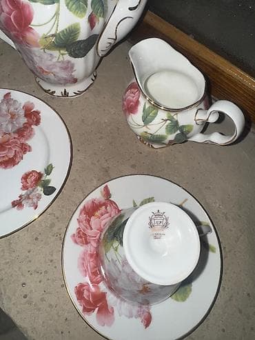 karaca sederek: Çay dəsti, rəng - Ağ, Farfor, 6 nəfərlik, Almaniya — 3