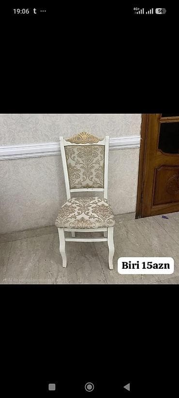 stul ev: Qonaq otağı üçün, İşlənmiş, Qatlanmayan, Stul — 1