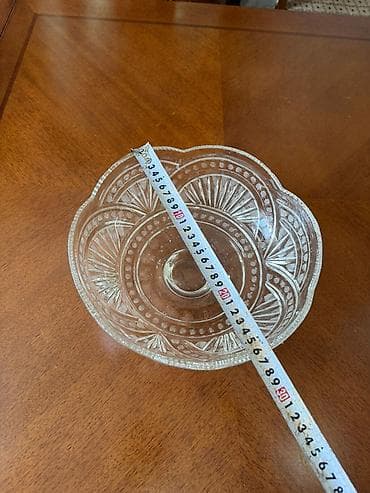 suvenir qablar: Şüşə salat/servis qabı - Material: qalın, şəffaf şüşə - Dizayn — 3
