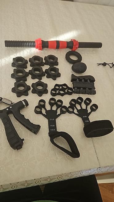 İdman çantaları: Əl, bilək və ön qol üçün güc və reabilitasiya dəsti Komplektin — 2