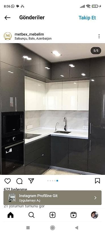 suni mermer: Sifarişlə mətbəx dəsti, Özü çəkən petlələr, Metal, Kredit yoxdur, Pulsuz çatdırılma — 1