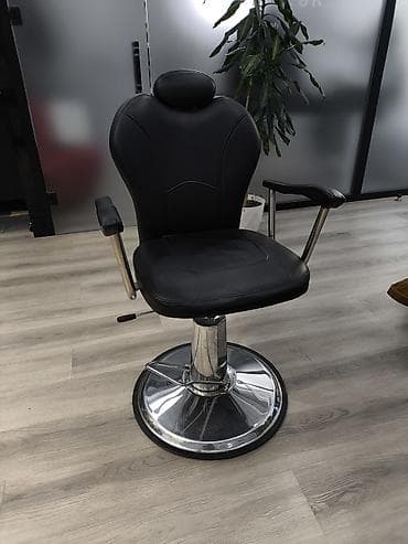 Peşəkar bərbər/kosmetoloji kreslo - Rəng: qara - Material: yumşaq
