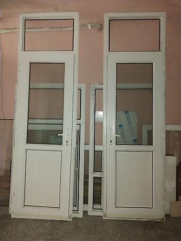 PVC qapı-pəncərə dəsti - Material: ağ rəngli PVC profil - Komplektdə