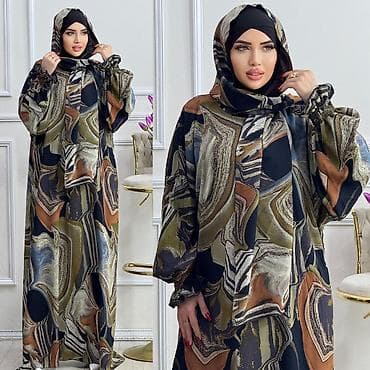 qara hicab: Qadınlar üçün klassik abaya dəsti - Model: Geniş kəsimli, tam örtülü — 5