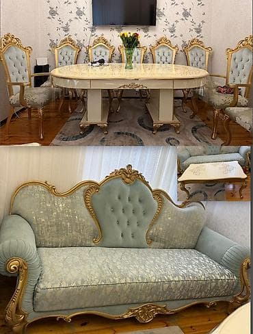 lezva sekilleri: İşlənmiş, Jurnal masası, Masa və oturacaqlar, Divan — 1