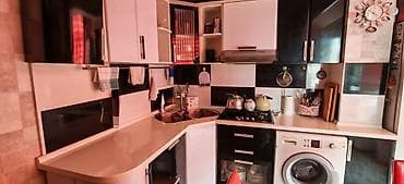 perla stol stul: Mətbəx mebeli dəsti – bərkidilmiş komplekt - Dizayn: Qara-ağ rəng — 3