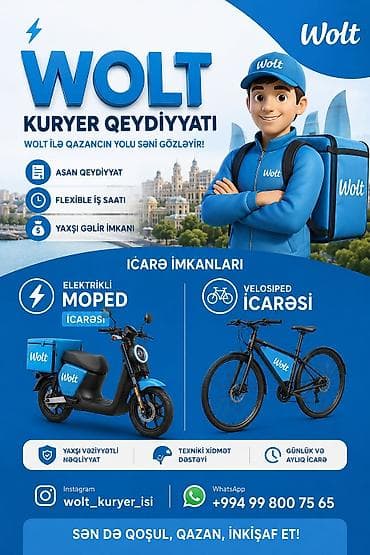 İş: Sürücü-kuryer tələb olunur, Nəqliyyat təmin edilir, Gündəlik ödəniş, Təcrübəsiz — 1