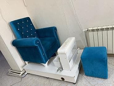 Pedikür üçün salon dəsti - Rahat oturacaqlı, məxməri parça ilə — 2