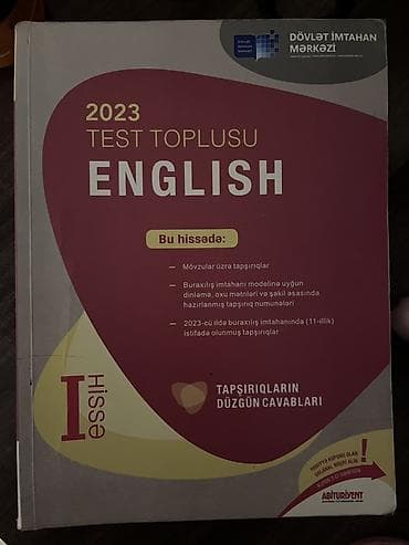 aze: İngilis dili Testlər 11-ci sinif, DİM, 1-ci hissə, 2023 il — 1