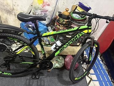 velosipet peredok: Açıq-yaşıl/qara rəng çalarlarında AKSPORT markalı dağ velosipedi — 7
