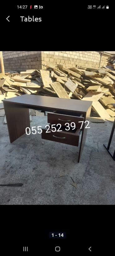 komputer alışı: Kompüter masası, Yeni, Açılan, Laminat, Kvadrat masa — 11