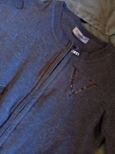 детские вязаные безрукавки: Uşaq kardiqanı – Casapieni Kids - Rəng: tünd boz - Model: boğazı — 3