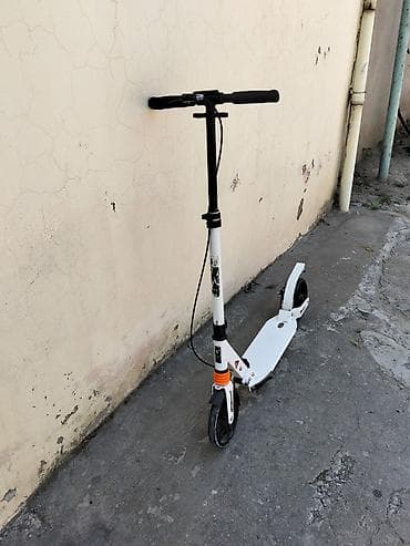 Samokatlar: Şəhər üçün mexaniki (elektriksiz) skuter - Rəng: ağ, qara detallar - — 3