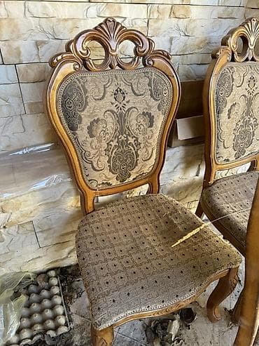 klasik masa: Qonaq otağı üçün, Qatlanmayan, rəng - Bej Stul — 2