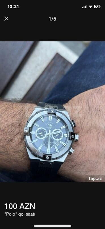 Toy paltarları və aksesuarları: Məhsul: “Polo” qol saatı - Korpus: paslanmayan polad, çoxbucaqlı — 1