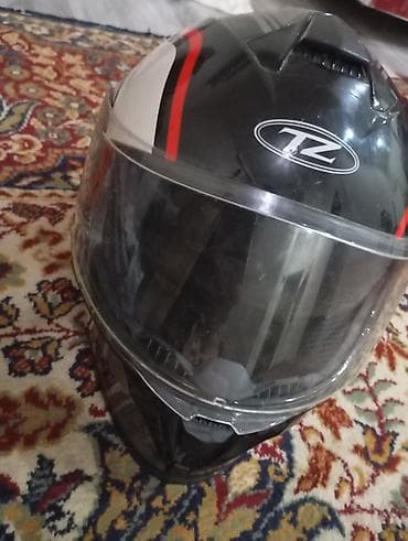 debilqe: Motosiklet dəbilqəsi və qısa barmaqlı qoruyucu əlcək seti - Brend: TZ — 1