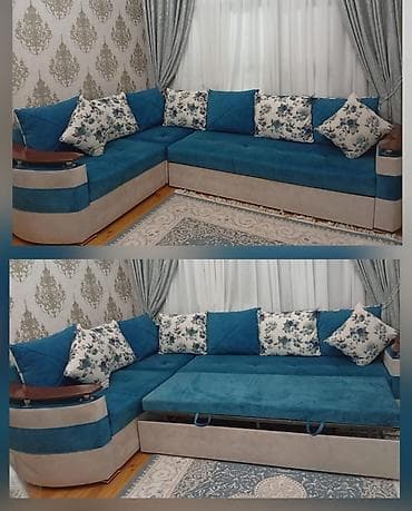 əl direli: NurideKünc divan İdeal vəziyyətdə Satılır 400₼ Açılır baza yoxdu — 1