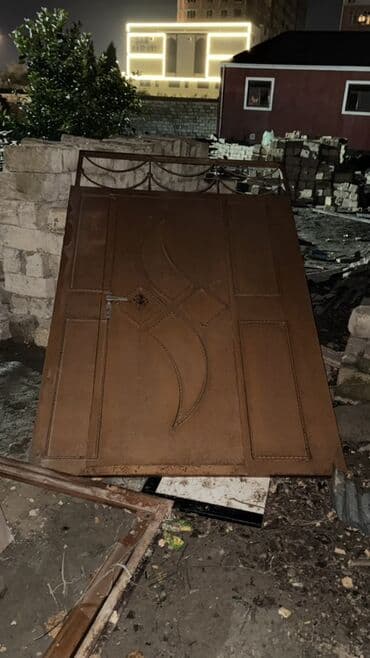 Maye divar kağızları: Dəmir Həyət darvazası, Yana açılan, Mexaniki, Şəbəkə ilə, rəng - Qəhvəyi, Kredit yoxdur — 2