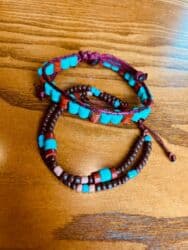 tək qaş: Bohem üslubunda boncuklu qolbaq dəsti - 2 ədəd qolbaqdan ibarət dəst — 4